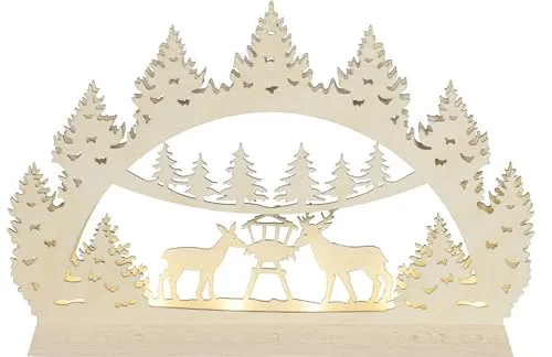 SAICO Original Mini Schwibbogen | 6 Motive in beige von SAICO Original