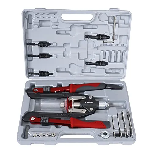STIER 11-tlg. Universal-Nietzangen-Satz (903483) - Werkzeugkoffer mit 11-teiligem Nietzangen-Set, ideal für präzise Montagen und Reparaturen, vielseitig einsetzbar.