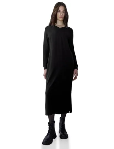 Street One Studio Damen V-Neck Strickkleid – Elegantes Midi-Kleid