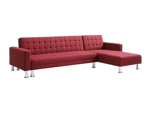 Vente-unique-Ecksofa mit Schlaffunktion in rot von Vente-unique