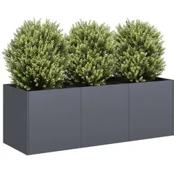 vidaXL Pflanzkübel Anthrazit 120x40x40 cm