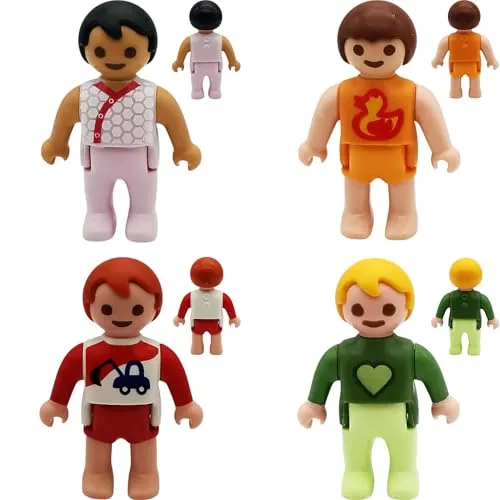 Produktbild Mandea Komplettset-Bundle & Einzelfiguren für Playmobil Baby Figuren | Mehr als 25 Original-Figuren, neu verpackt (051-4er Bundle 1)