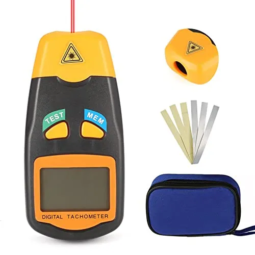 Tachometer Laser RPM Speed Meter, Kethvoz Digital Drehzahlmesser KFZ Drehzahlmessgerät Measure Drehzahl 2,5 RPM-99,999 RPM für Motorsäge Rasenmäher Motor Dieselmotor