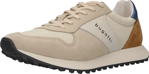 bugatti Sneaker Beige 40 EU - Bequeme Sneaker in Größe 40, aus hochwertigem Leder mit weichem Textilfutter. Ideal für den Alltag und mit praktischem Wechselfußbett für optimalen Tragekomfort.