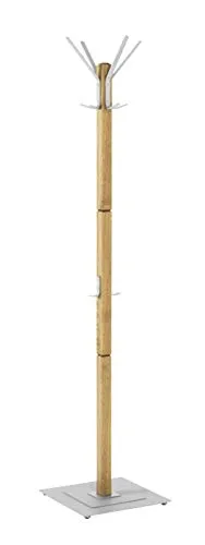 HAKU Möbel Kleiderständer 19386 eiche Holz mit 10 Haken - Garderobenständer aus hochwertigem Holz, ideal für Flur und Eingangsbereich. Mit 10 Haken bietet er viel Platz für Jacken und Mäntel und sorgt für Ordnung.