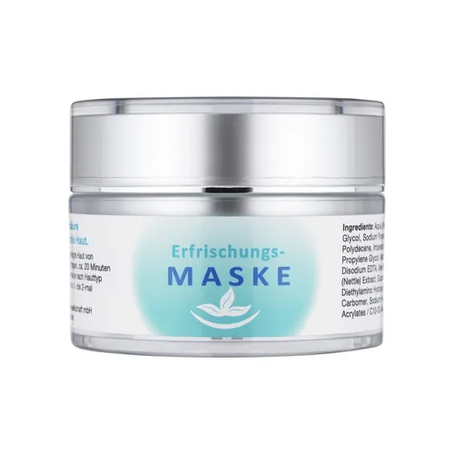 Erfrischungsmaske mit Hyaluron - Tagespflege für alle Hauttypen, spendet intensive Feuchtigkeit und sorgt für ein frisches Hautbild.