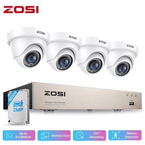 ZOSI 8CH 5MP Lite DVR Überwachungskamera Set