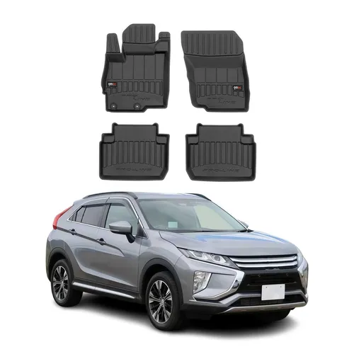 OMAC Gummi Fußmatten für Mitsubishi Eclipse Cross 2017-2024 - Premium TPE Fußmatten im Set (4 Stück) für optimalen Schutz und einfache Reinigung. Antirutsch und wasserfest, ideal für den Innenbereich Ihres Fahrzeugs.