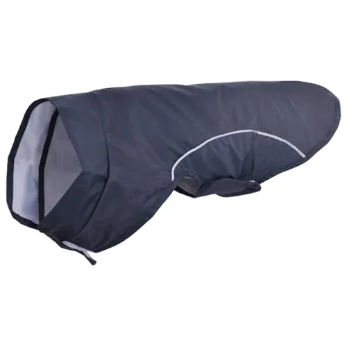 vidaXL Hunde Regenmantel mit Reflexstreifen Polyester Marineblau XS, Hundemantel, Hundejacke, Regenjacke für Welpen, wasserdichter Hunderegenmantel