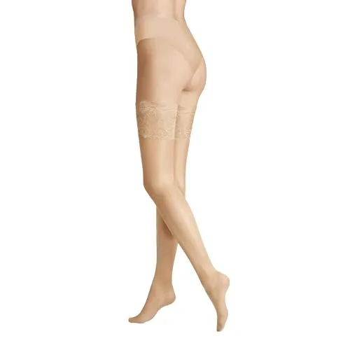 Hudson Damen Halterlose Strümpfe Glamour 20 Doppelsilikonstreifen 20 DEN