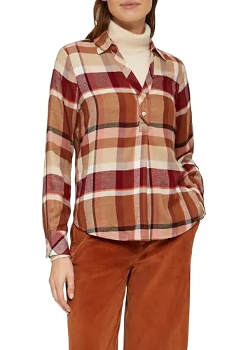 s.Oliver Karierte Bluse mit Hemdkragen