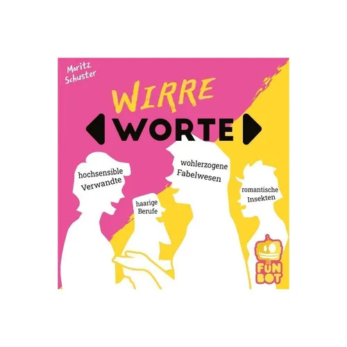 FUNBOT 1028421 Wirre Worte - kooperatives Wortratespiel für 2 bis 10+ Personen, ideal für kreative Spieleabende und als Geschenk geeignet