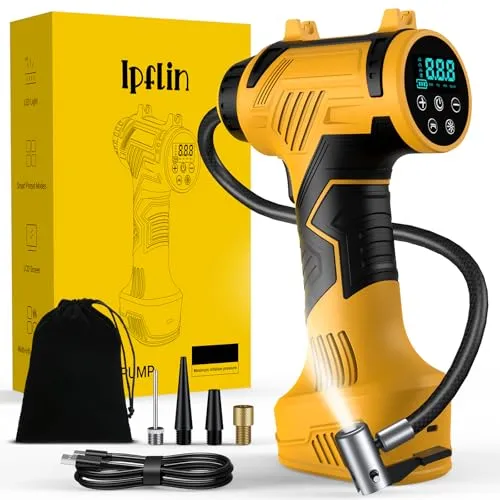 Ipflin Elektrische Auto Luftpumpe Akku Fahrradpumpe 150PSI