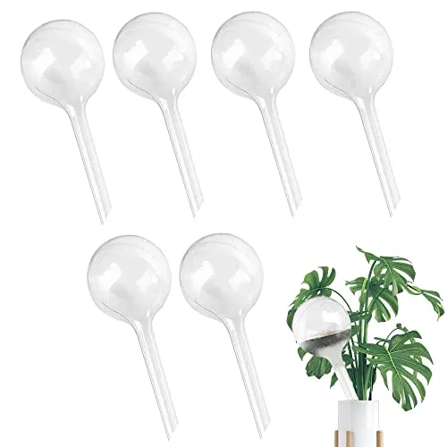 Aoreun 6 Stück Pflanzen Bewässerungskugeln, 26.5 x 8 cm Bewässerungskugeln Kunstoffe, Automatische Bewässerungssystem, Topfpflanzen PVC Bewässerung für Garten Bonsai Pflanzen Zimmerpflanzen