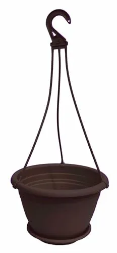 Hängeampel GALICIA rund aus Kunststoff, Farbe:braun;Durchmesser:30 cm