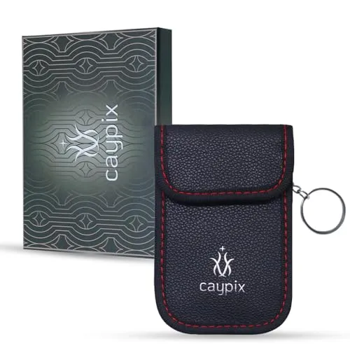 Caypix® Schlüsseltasche Keyless Go Schutz Autoschlüssel Hülle Autoschlüssel Schutz Keyless RFID Blocker Autoschlüssel Etui Funkschlüssel Abschirmung