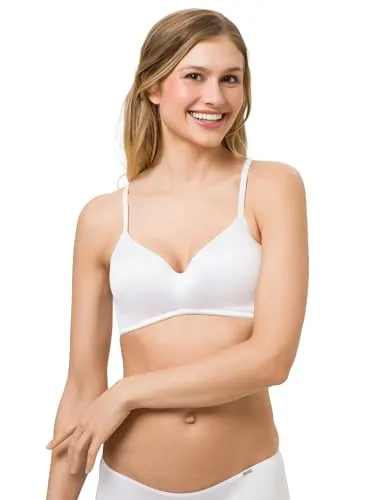 BeeDees Damen T-Shirt BH The One NP weiß, 80C in schöner Matt-Glanz-Struktur-Optik Verstellbare Träger