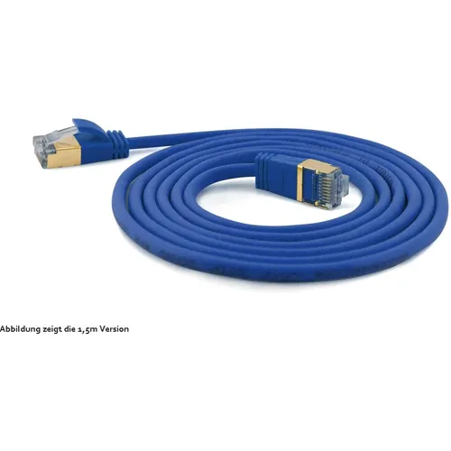Wantec Patchkabel SSTP CAT7 - 10m blau - Sonstige, hochgeschirmtes Patchkabel für eine störungsfreie Datenübertragung mit CAT7-Standard.