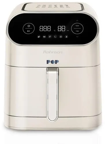 Rohnson R-2859 Pop Air Fryer - Heißluftfritteuse mit 7L-Kapazität - Heißluftfritteuse mit 3D-Direktwärmetechnologie für fettfreies Frittieren. 1800W Leistung und 6 Programme für gesunde, schnelle Gerichte. Ideal für die ganze Familie!