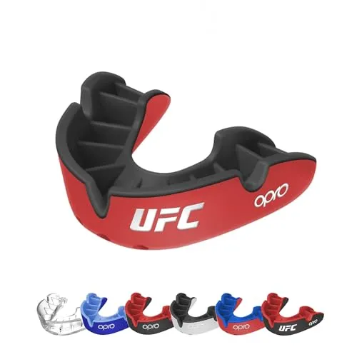 OPRO Mundschutz – Silber-Level Zahnschutz für Boxen, Kampfsport, MMA, Erwachsene & Kinder – Selbstanpassende Schiene für Hockey, Kickboxen, Rugby – Essenzielle Passform – Mit zahnärztlicher Garantie