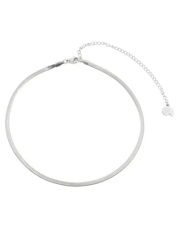 Hey Happiness Choker Kurze Schlange Kette, vergoldet, Edelstahl Damen Halskette Snake Fischgräte, wasserfest