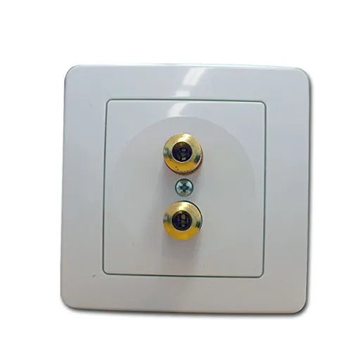 TEM EKONOMIK 2-Fach Lautsprecher Steckdose Weiß UP - Elegante 2-Fach Lautsprecher-Steckdose in Weiß für trockene Innenräume. Mit schraublosen Kontakten und hochwertiger Verarbeitung bietet sie eine einfache Installation und ein modernes Design, das sich harmonisch in jede Umgebung einfügt.