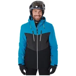 Killtec Herren Ksw 45 Mn Jckt - Funktionsjacke in schwarz blau, 10.000 mm wasserdicht und atmungsaktiv mit abzippbarer Kapuze und Schneefang