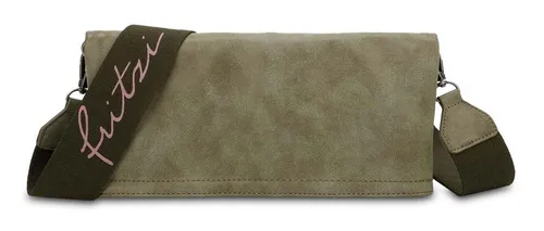 Fritzi aus Preussen Damen Ronja Vintage Moss Cross - Umhängetasche mit zusätzlichem Longstrap für vielseitigen Tragekomfort und stylischen Vintage-Look