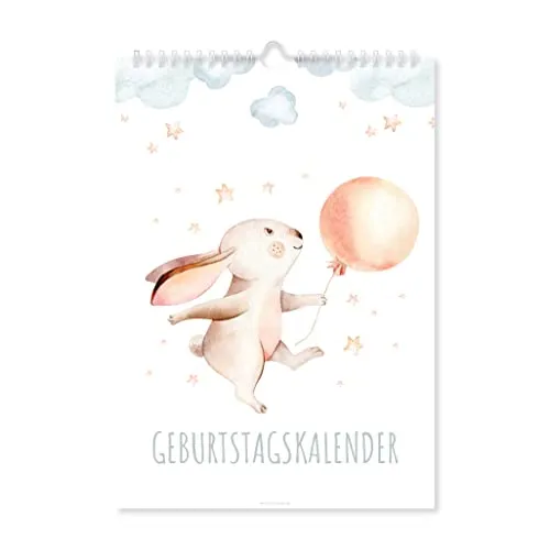 Friendly Fox Waldtiere Geburtstagskalender Jahresunabhängig, Ewiger Kalender für Geburtstage, A4 Immerwährender Geburtstagskalender Waldfreunde