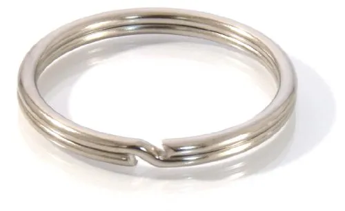 van den Heuvel | 25 Stahl Schlüsselringe 40mm Durchmesser | großer Schlüsselanhängerring gehärtet/vernickelt | langlebiger Schlüsselanhänger zur Schlüsselorganisation | Made in Germany