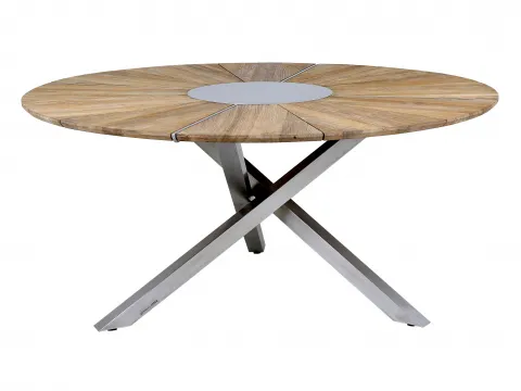 Zebra Oryx Edge Tisch rund 160cm aus recyceltem Teakholz von Zebra