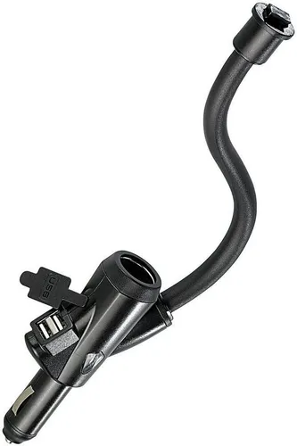 NavGear Kfz Navihalterung: Schwanenhals-Halterung mit USB-Anschlüssen - Halterungen für Navigationsgeräte mit stabilen 21cm Schwanenhals, ideal für Camping-Bus oder SUV. Universell einsetzbar für NavGear- und PEARL-Navis sowie Smartphones.