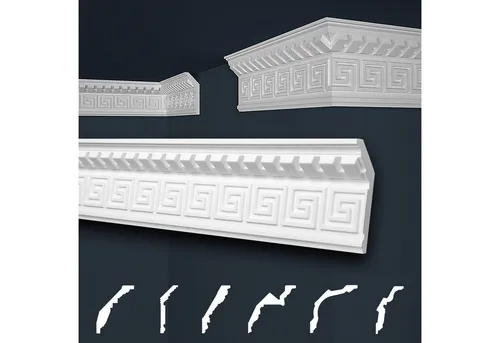marbet design Stuckleiste B-25 – 50 Meter Styropor Zierleisten Sparpaket - Dekorative Styropor Zierleisten für einen stilvollen Wandabschluss! Leicht, einfach zu verarbeiten und individuell überstreichbar für kreative Raumgestaltungen.