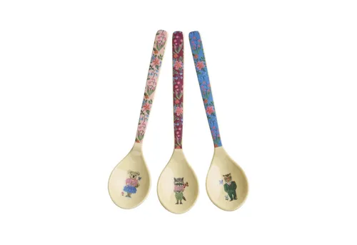 Produktbild rice Kinderlöffel Rice Melamin Teelöffel 3er-SET - Nathalie Lété Print
