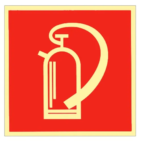 Feuerlöscher Folie nachleuchtend selbstkl. 148 x 148 mm Brandschutz Schild