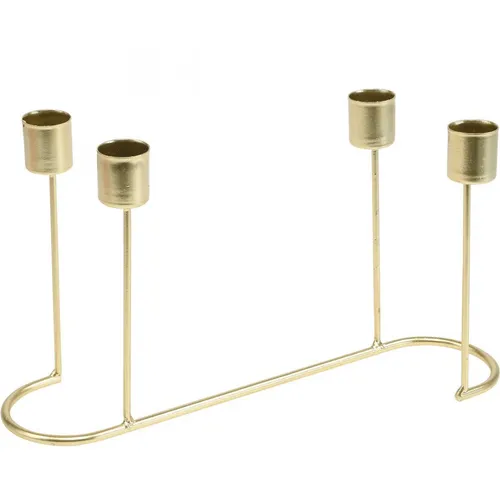 Kerzenhalter Adventskranz Gold Metall Tischdeko Weihnachten 26cm