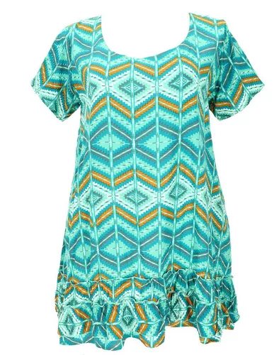 Guru-Shop Midikleid Boho Strandkleid in Türkis von Guru-Shop