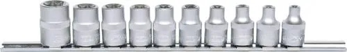 KS Tools 911.3930 Stecknuss-Set - Werkzeug-Set mit Torx-E Innenvierkantantrieb nach DIN 3120, ideal für präzise Handbetätigung und langlebig durch matt satiniertes Chrom Vanadium.