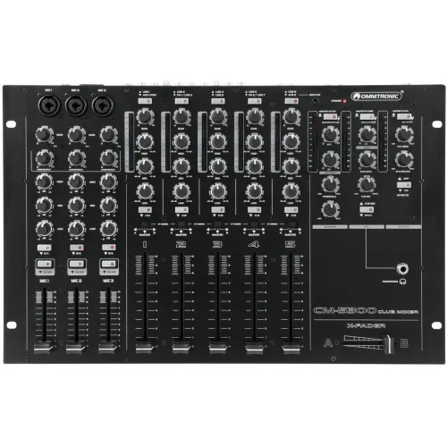 Omnitronic CM-5300 Club-Mixer - Professioneller 5-Kanal-Club-Mixer - Mischpulte für DJs, bietet 5 Kanäle für flexibles Mixing und ist ideal für Clubs und Live-Events.