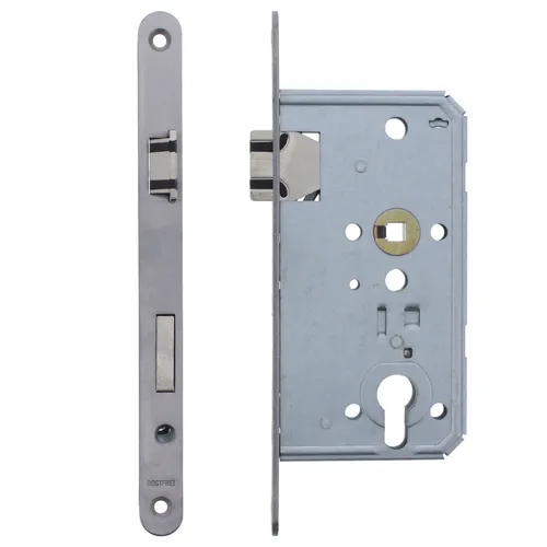 ToniTec Einsteckschloss DIN rechts PZ mit Flüsterfalle 55/72/8  Stulp 20x235 mm