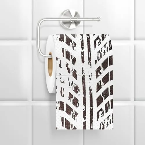 Witziges Bremsspuren Toilettenpapier - Lustiges Klopapier mit braunen Autoreifenspuren - Mad Monkey