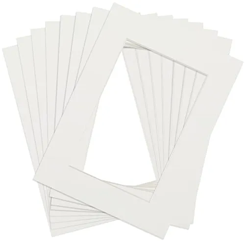 Anhow 8er Passepartout, Passepartout Karton 10x15 cm Innen für Bilder, Fotos, Kunstdrucken - Beige/ 1,5 mm