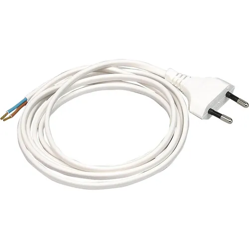 Kopp Zuleitung mit Stecker Schalter Schutzkontakt Europa Anschlusskabel 2m Weiß