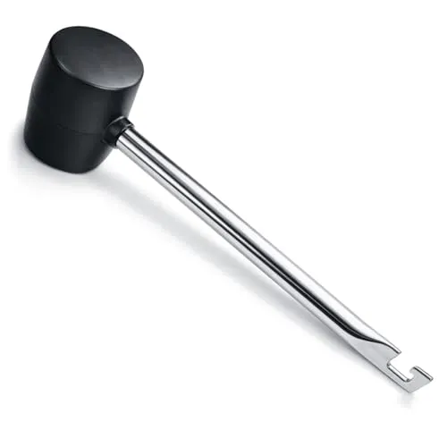 com-four® Gummihammer mit Heringsauszieher 440 g