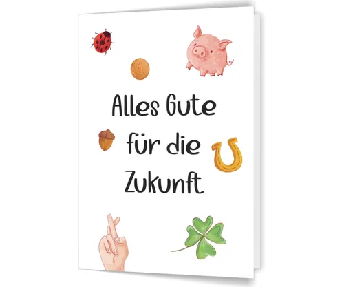 Karte - Alles Gute für die Zukunft, Abschied Kollege Jobwechsel Rente Ruhestand