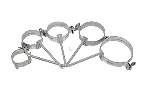 Fallrohrschelle verzinkt Ø 76 mm mit Einschlagstift 140 mm