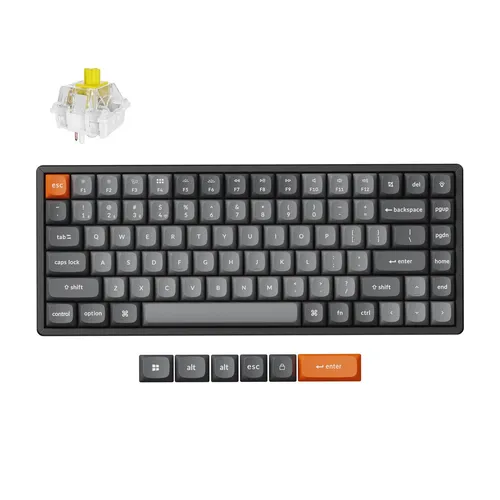 Keychron K2 Max Kabellose Mechanische Tastatur, QWERTY US, K2M-C4, Super Banana