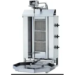 Döner Gyros Grill CP220 - Robuster Dönergrill CP220 mit 9,75 kW Leistung, ideal für die Gastronomie. Aus Edelstahl gefertigt, bietet er eine hohe Qualität und eine maximale Fleischkapazität von 40 kg.