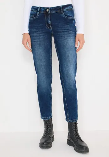 Cecil Slim Leg Jeans mid Blue wash 32 - Stylische Slim Fit Jeans in Mid Waist, ideal für einen modernen Look. Bequeme Passform und hochwertige Verarbeitung für den täglichen Einsatz.