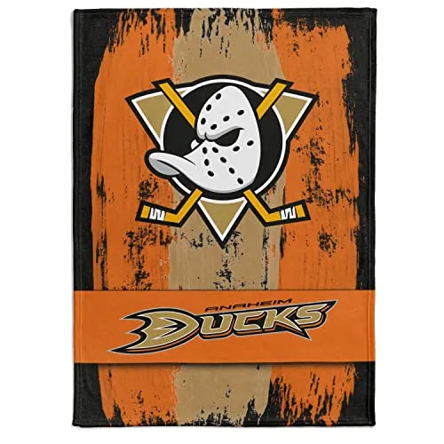 NHL Kuscheldecke Anaheim Mighty Ducks Decke Fleece Throw Brush Blanket 150x200cm